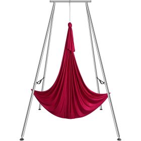 VEVOR Aerial Yoga Frame & Yoga Hammock, 9.67 ft Height Professional Yoga Swing Stand Comes with 6.6 Yards Aerial Hammock, Max 551.15 lbs Load Cap