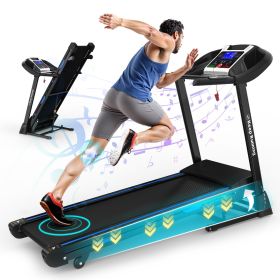 Treadmills For Home, Electric Treadmill With  Automatic Incline, Foldable 3.5HP Workout Running Machine Walking, Double Running Board Shock Absor