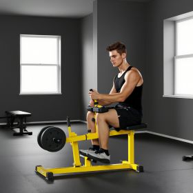 Adjustable Steel Seated Calf Raise (Option: Yellow-1090x480x150 mm)