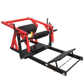 Hip Thrust Machine, Bridge Machine with Weight Holder, Heavy Duty Butt Exercise Equipment for Glute Muscles Building and Butt Shaping, Red (Option: BlackRed)