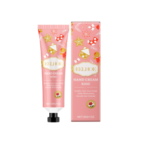 EELHOE Rose Moisturizing Hand Cream, Plant Essence Hand Cream, Autumn And Winter Moisturizing And Hydrating Hand And Foot Care Cream (Option: 30g-41.6g-4.41*1.18*1.18inch)
