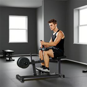 Soozier Adjustable Steel Seated Calf Raise (Option: Black-1090x480x150 mm)