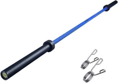 7.2Ft Barbell Bar for 2" Olympic Plates, Home Gym Weightlifting Bar Solid Chrome Weight Bar 5Ft Fitness Training Curl Barbell (Color: as Pic)