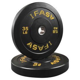 Rubber Covered Barbell Weights (Option: Black)